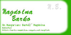 magdolna barko business card